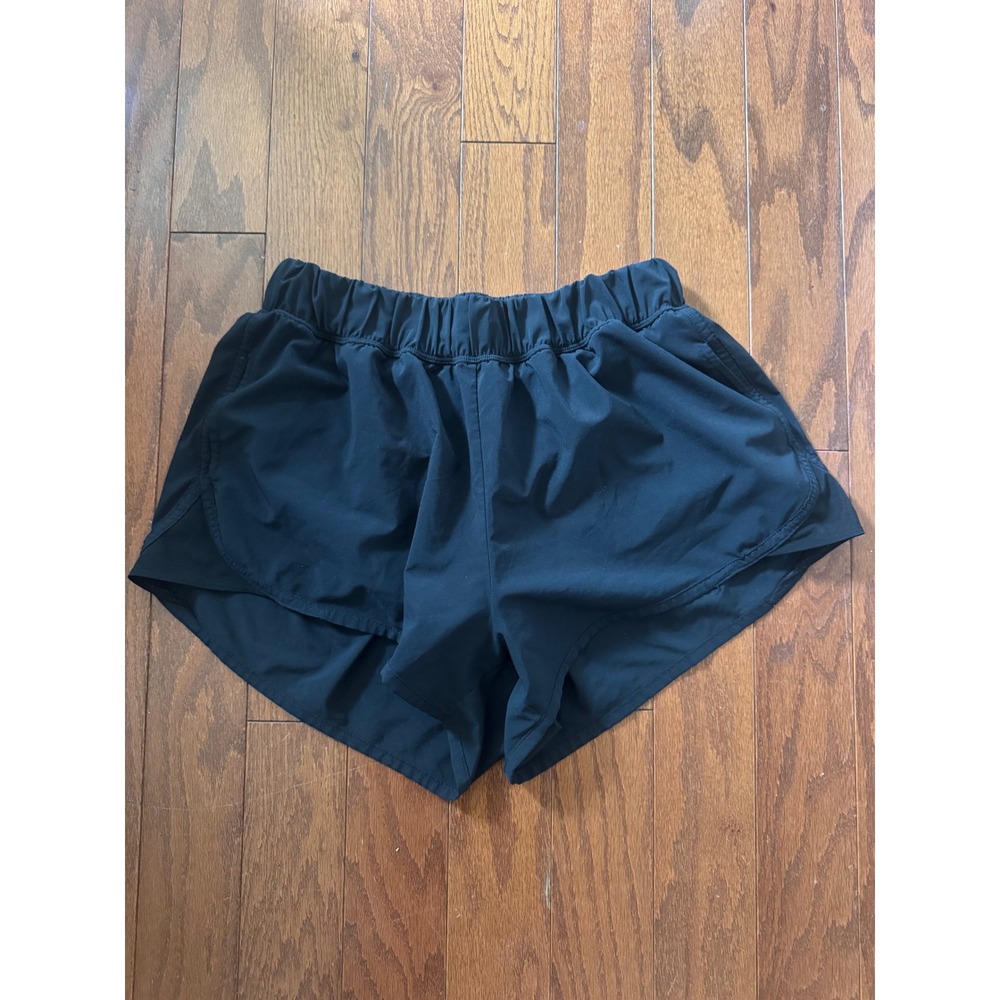 OFFLINE by Aerie Womens Black Smocked Waist Athletic Running Shorts Size Medium